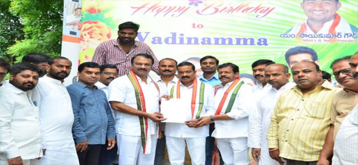 Yadi Reddy appointed as Congress party LB Nagar general secretary