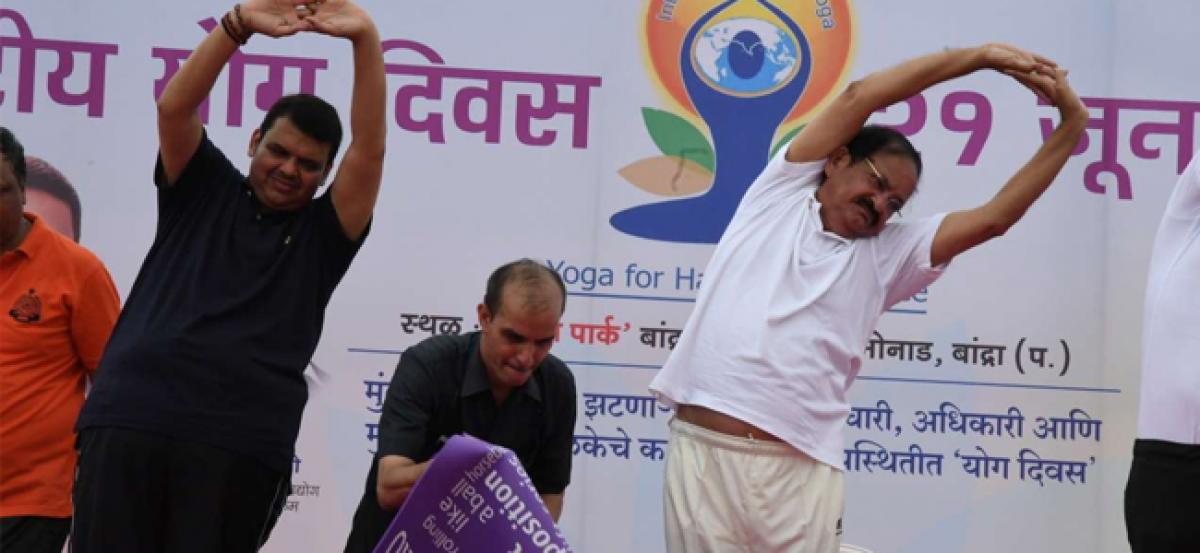 Yoga should be part of curriculum to create a healthy nation: VP Naidu