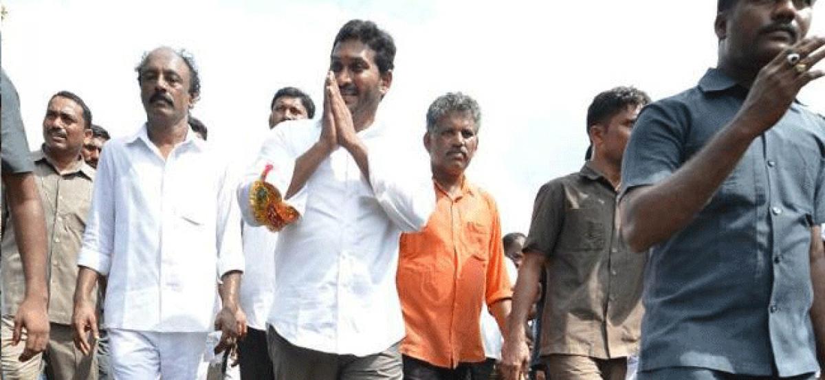 Padayatra organised across the district in support of YS Jagan