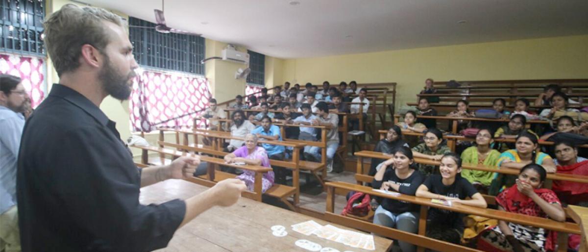 Foreigners study snakes at Eastern Ghats